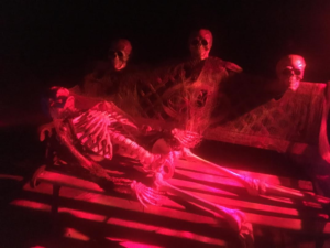 Esqueletos decorar el hogar de Brent Martin para Halloween, Washington City, Utah, el 27 de Oct., 2016 | Foto por Hollie Reina, Noticias St. George 