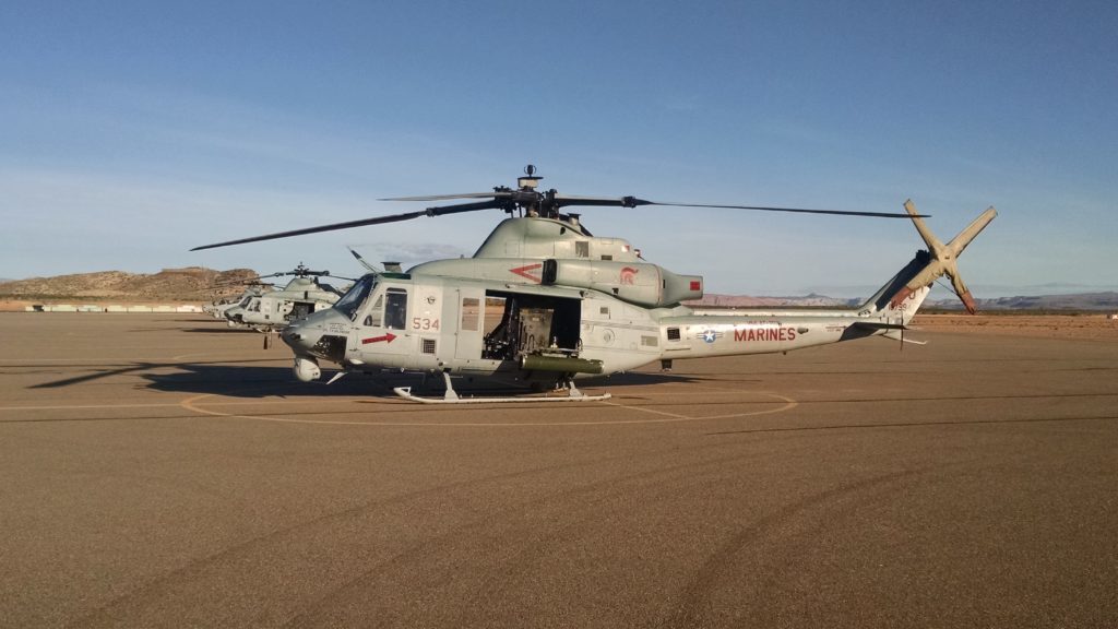 Helicópteros militares en el aeropuerto regional de St. George, Utah, fecha no especificada | Foto cortesía de Brad Kitchen, Noticias St. George